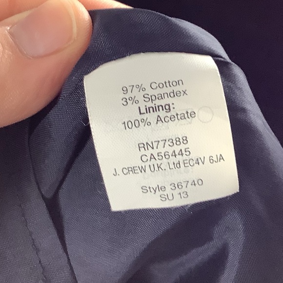J. Crew Suiting Dark Blue Sleeveless Dress Size 6 - Picture 3 of 5